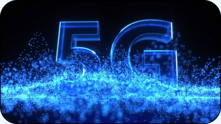 Una imagen virtual con los caracteres 5G.